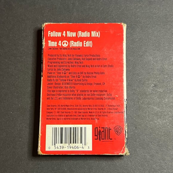 MC Sway & DJ King Tech - Follow 4 Now Time 4 Peace - 1991 Music Cassette Tape - Picture 2 of 4
